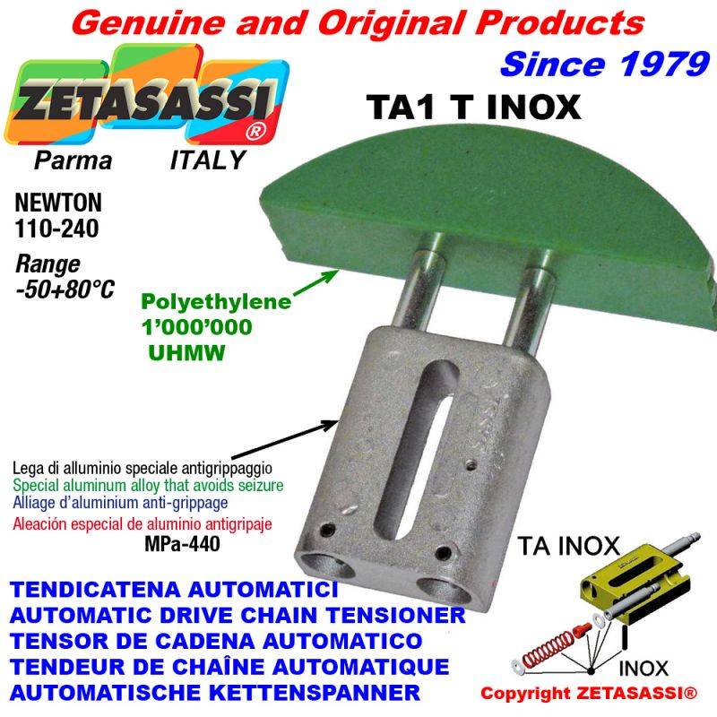 ZETASASSI TA1T12TINOX Automatic Linear Drive Inox Chain Tensioner Ta1 Inox Round-0