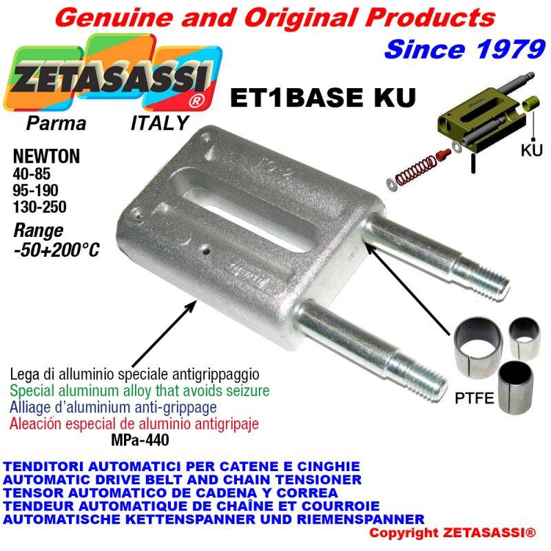 ZETASASSI ET1BASE340KU Spring Tensioner Et1 Base Ku Out Head-95:190-40:85-0