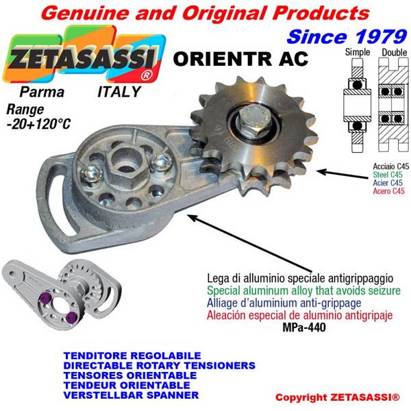 ZETASASSI ORIENTRAC34D Directable Rotary Chain Tensioner Orientr With Idler Sprocket Ac