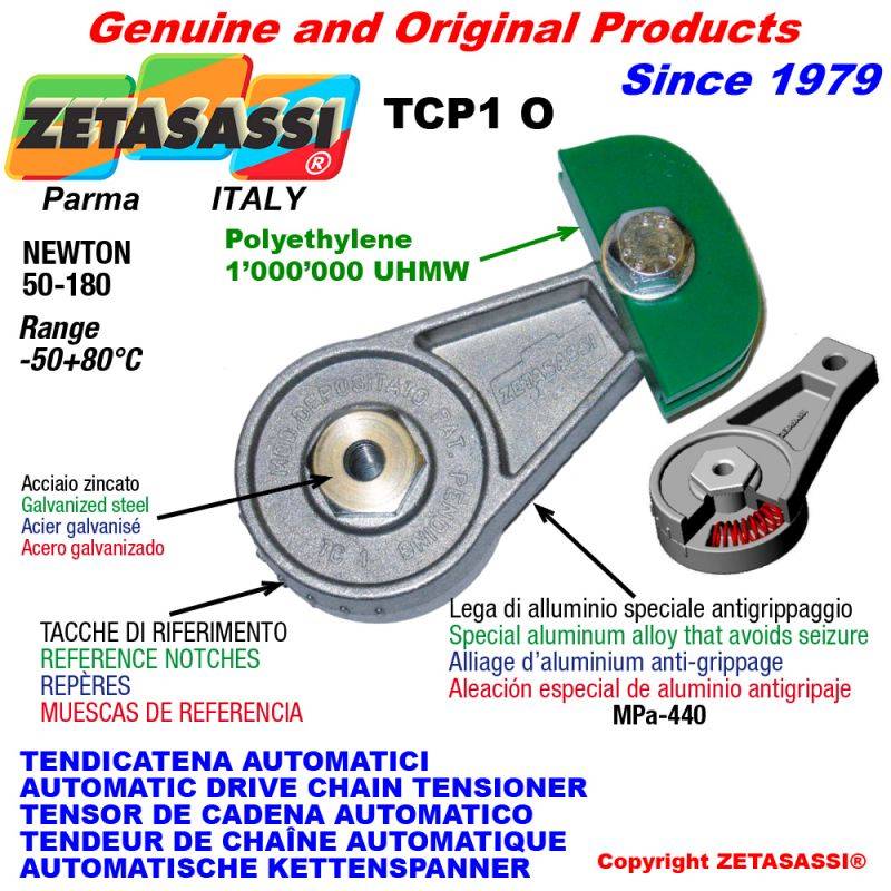 ZETASASSI TCP1OASA40D Automatic Arm Chain Tensioner Tcp1 With Chain Slider Oval-0