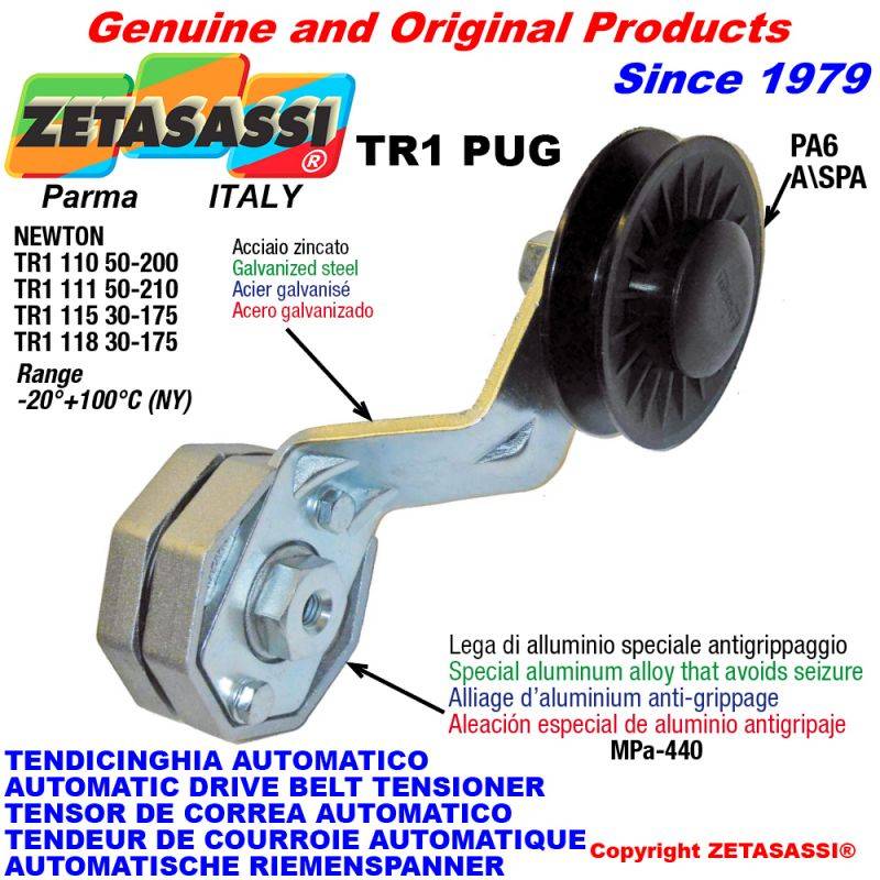 ZETASASSI TR1111PUG4 Automatic Arm Belt Tensioner Tr1Pug With Rim Pulley-0