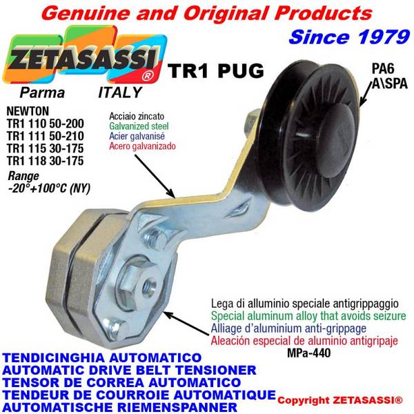 ZETASASSI TR1111PUG4 Automatic Arm Belt Tensioner Tr1Pug With Rim Pulley
