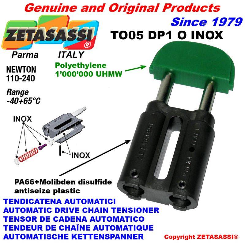 ZETASASSI TO05DP1O38SINOX Inox Chain Tensioner To05Dp1 (Body In Pa66)-0