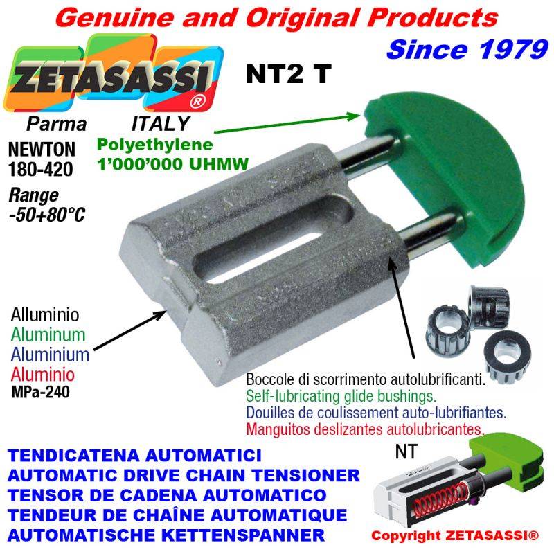 ZETASASSI NT2TASA50S Automatic Linear Drive Chain Tensioner Nt2 Newton-0