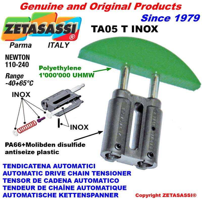 ZETASASSI TA05TASA35TINOX Automatic Linear Drive Inox Chain Tensioner Ta05 Inox Round-0