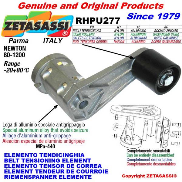 ZETASASSI RHPU2778090AL Belt Tensioning Element Rhpu277 With Idler Roller Newton80:1200