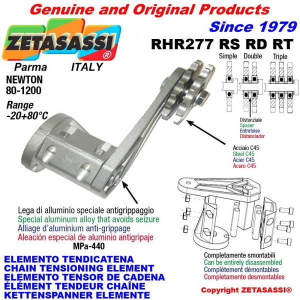 ZETASASSI RHR277RT34 Chain Tensioning Element Rhr277 With Idler Sprocket Rs Rd Rt