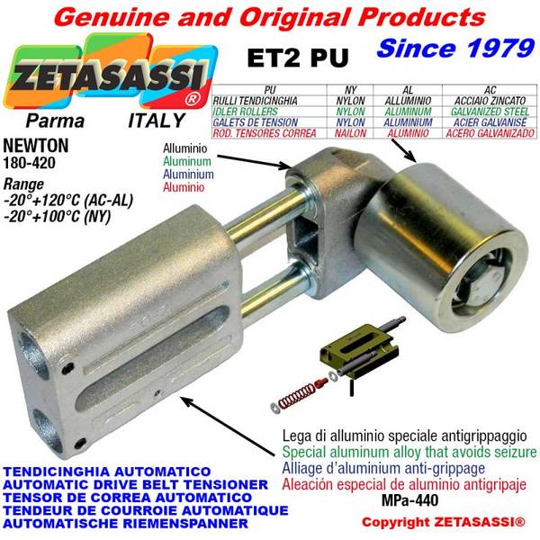 ZETASASSI ET2PU8080AC Automatic Linear Belt Tensioner Et2 Pu With Belt Roller