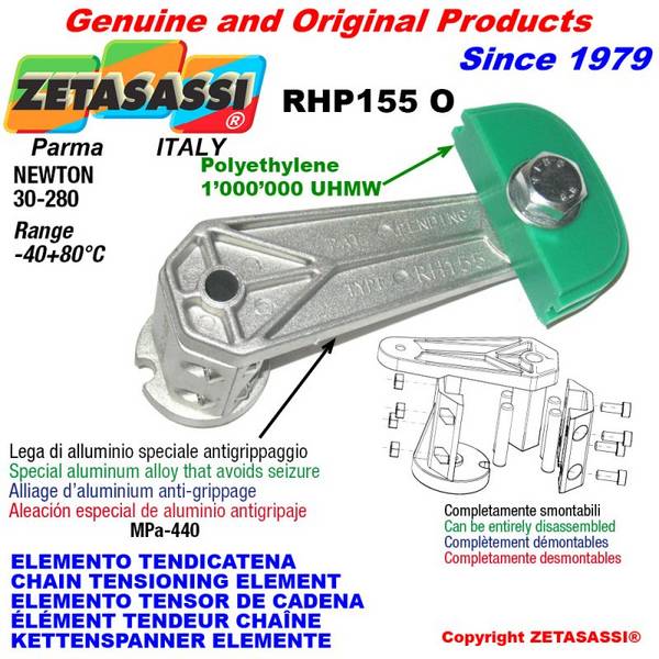 ZETASASSI RHP155TO3O1S Chain Tensioning Element Rhp155 With Chain Slider Oval