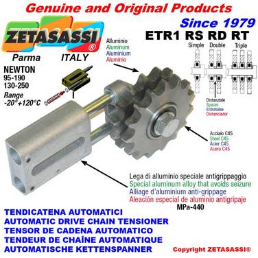 ZETASASSI ETR1RS38 Automatic Linear Chain Tensioner Etr1 With Idler Sprocket Model