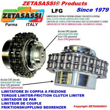 ZETASASSI LFG140UN Torque Limiter With Chain Coupling "Lfg"