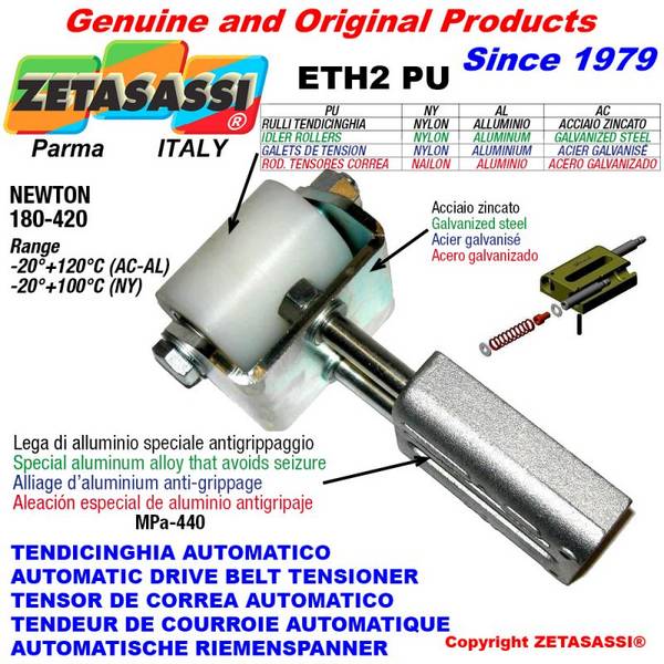 ZETASASSI ETH2PU5065AC Automatic Linear Belt Tensioner Eth2Pu With Fork And Belt Roller