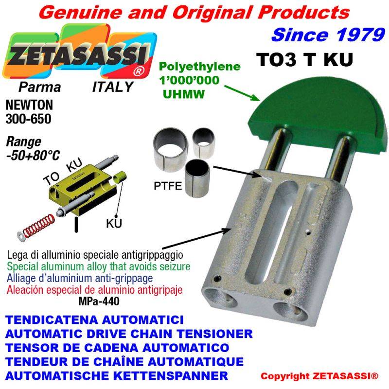 ZETASASSI TO3T114SKU Automatic Linear Drive Chain Tensioner To3Ku-0