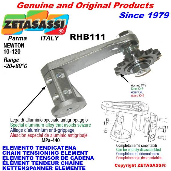ZETASASSI RHB111RS12 Chain Tensioning Element Rhb111 With Idler Sprocket Rs