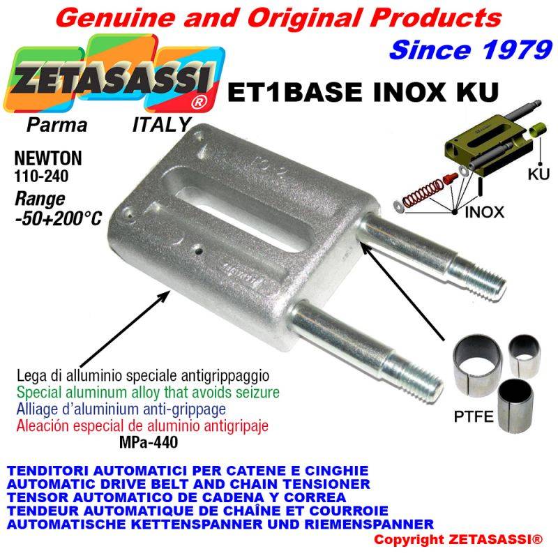 ZETASASSI ET1BASEINOXKU Inox Spring Tensioner Et1 Base Inox Ku Out-0