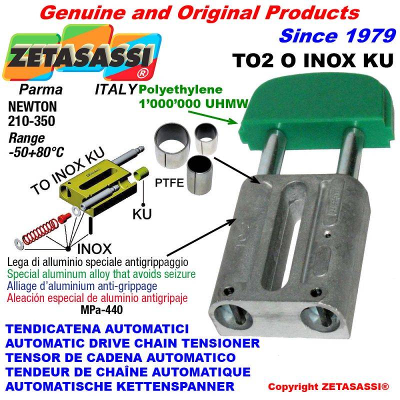 ZETASASSI TO2OASA50SINOXKU Automatic Linear Drive Inox Chain Tensioner To2Ku Oval-0