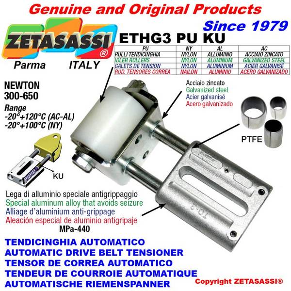 ZETASASSI ETHG3PU6090ALKU Automatic Linear Belt Tensioner Ethg3Puku With Fork And Belt