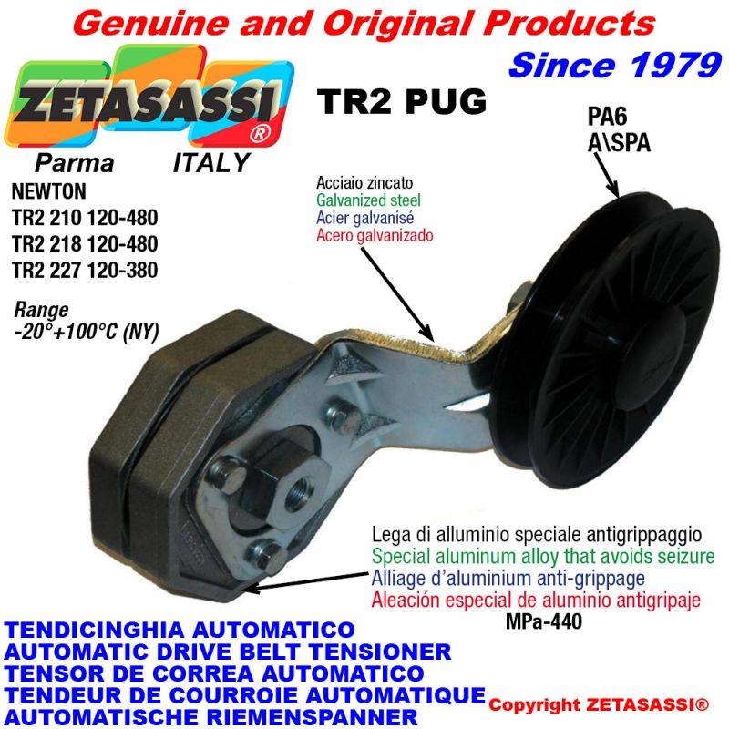ZETASASSI TR2210PUG4 Automatic Arm Belt Tensioner Tr2Pug With Rim Pulley Newton120:480-0