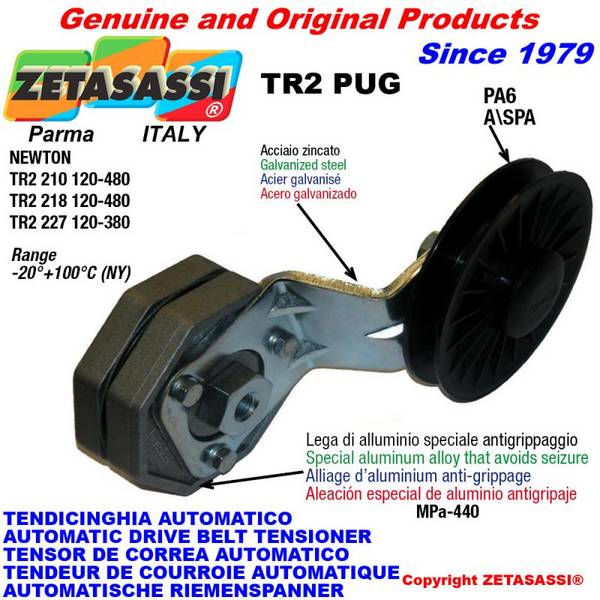 ZETASASSI TR2210PUG4 Automatic Arm Belt Tensioner Tr2Pug With Rim Pulley Newton120:480