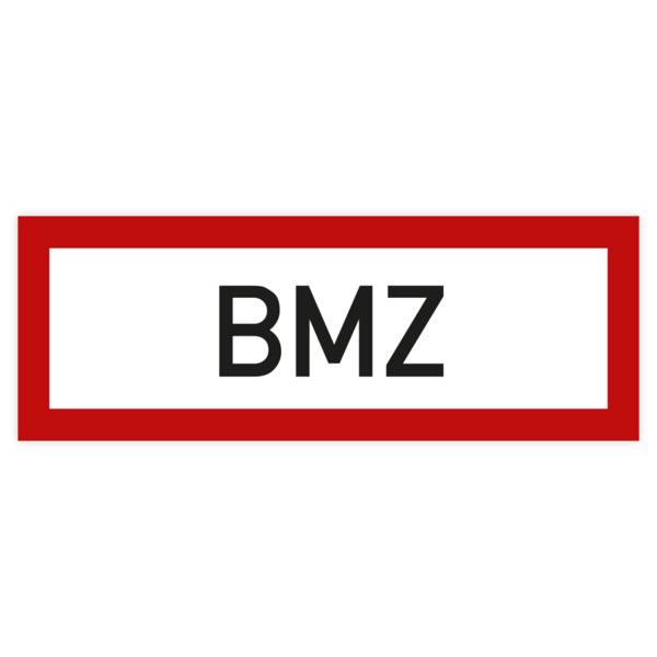Feuerwehrzeichen, Brandmeldezentrale - BMZ DIN 4066, Aufkleber, Folie, 210 x 74 mm