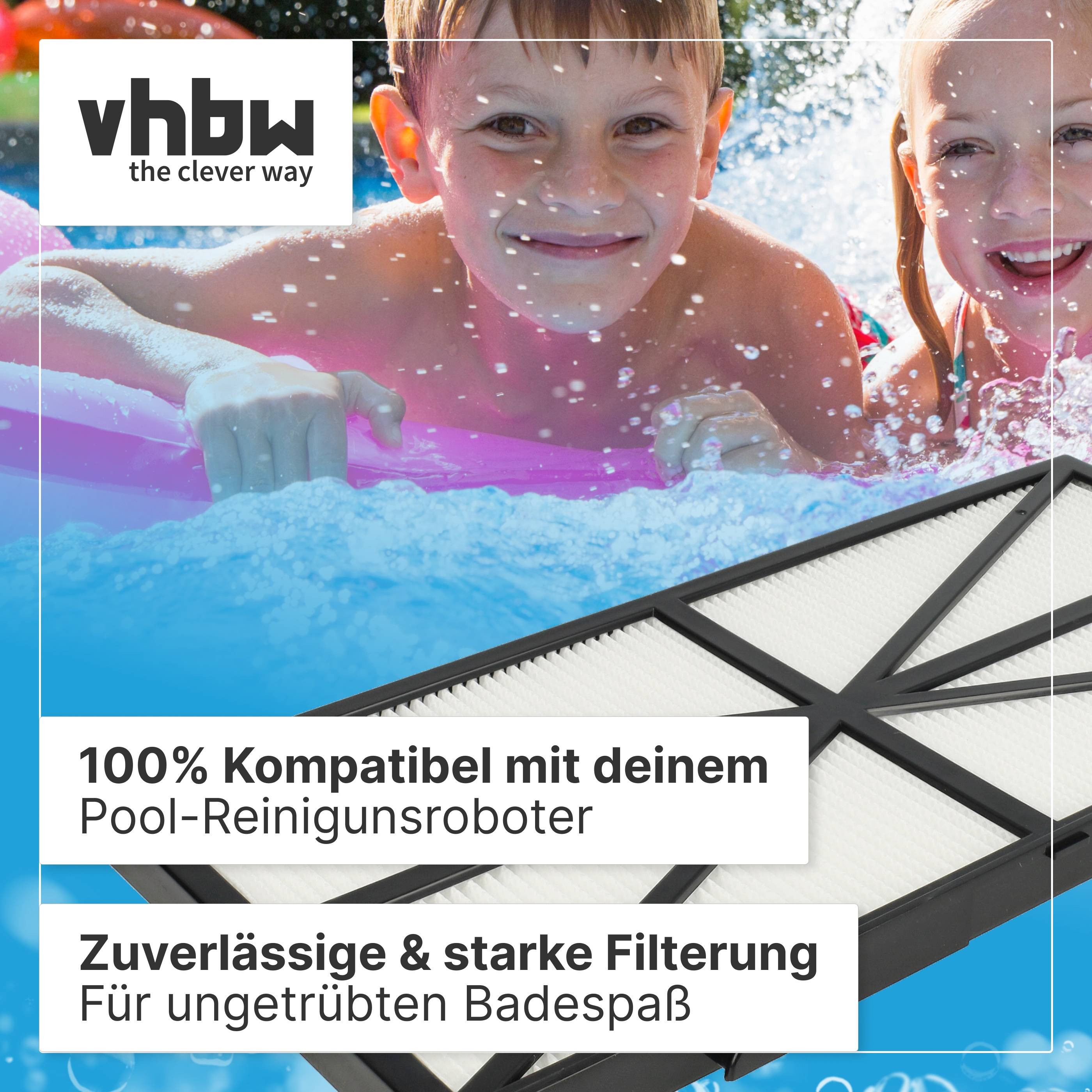 vhbw 4x Filterpad kompatibel mit Dolphin LR6 | Explorer Plus, Liberty Poolsauger, Poolroboter - Feinfilter, 26,5 x 15,8-1