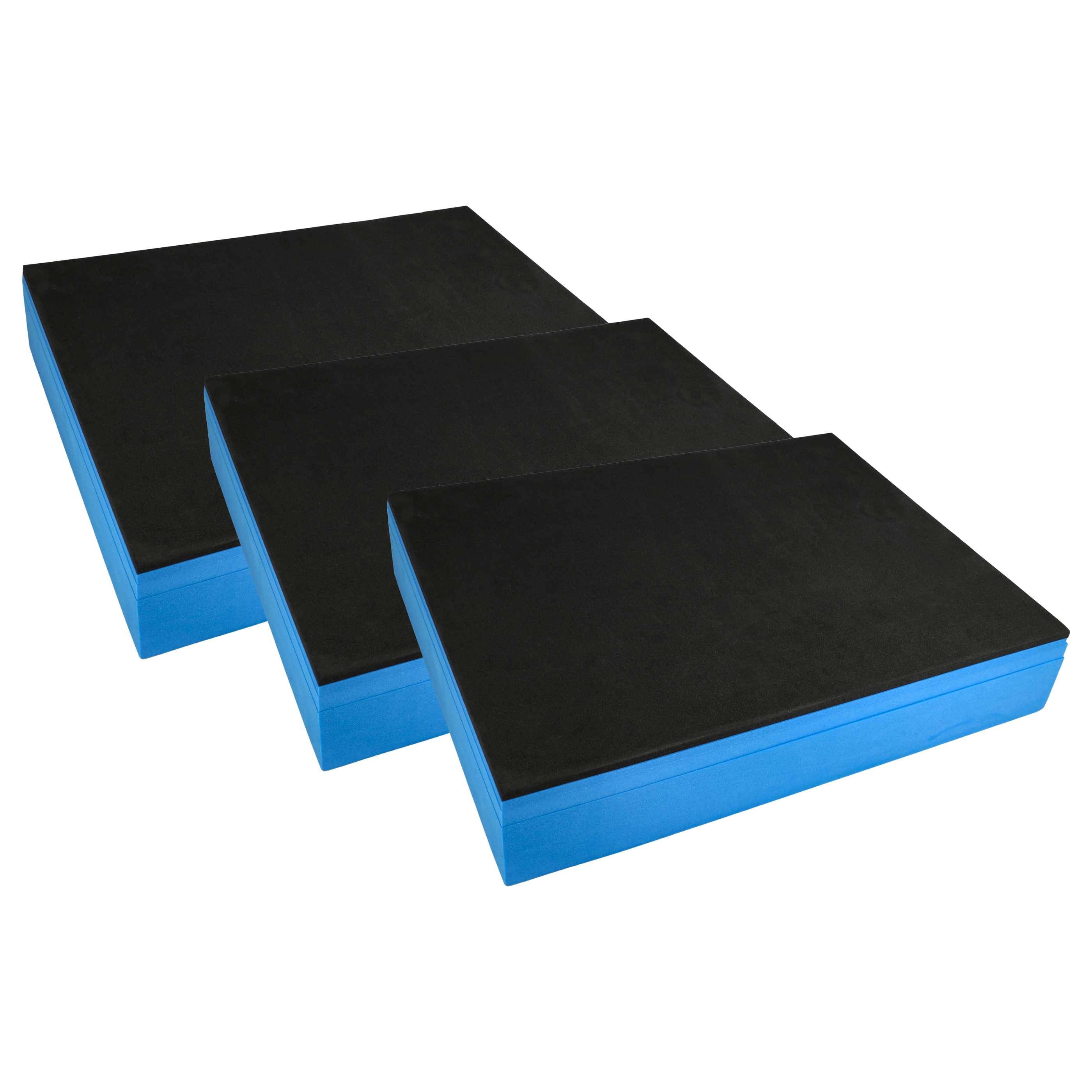vhbw 3x Schaumstoffeinlage kompatibel mit Bosch Sortimo L-Boxx Werkzeugkoffer - Hartschaum / PE-Schaumstoff, 60 mm Blau-0