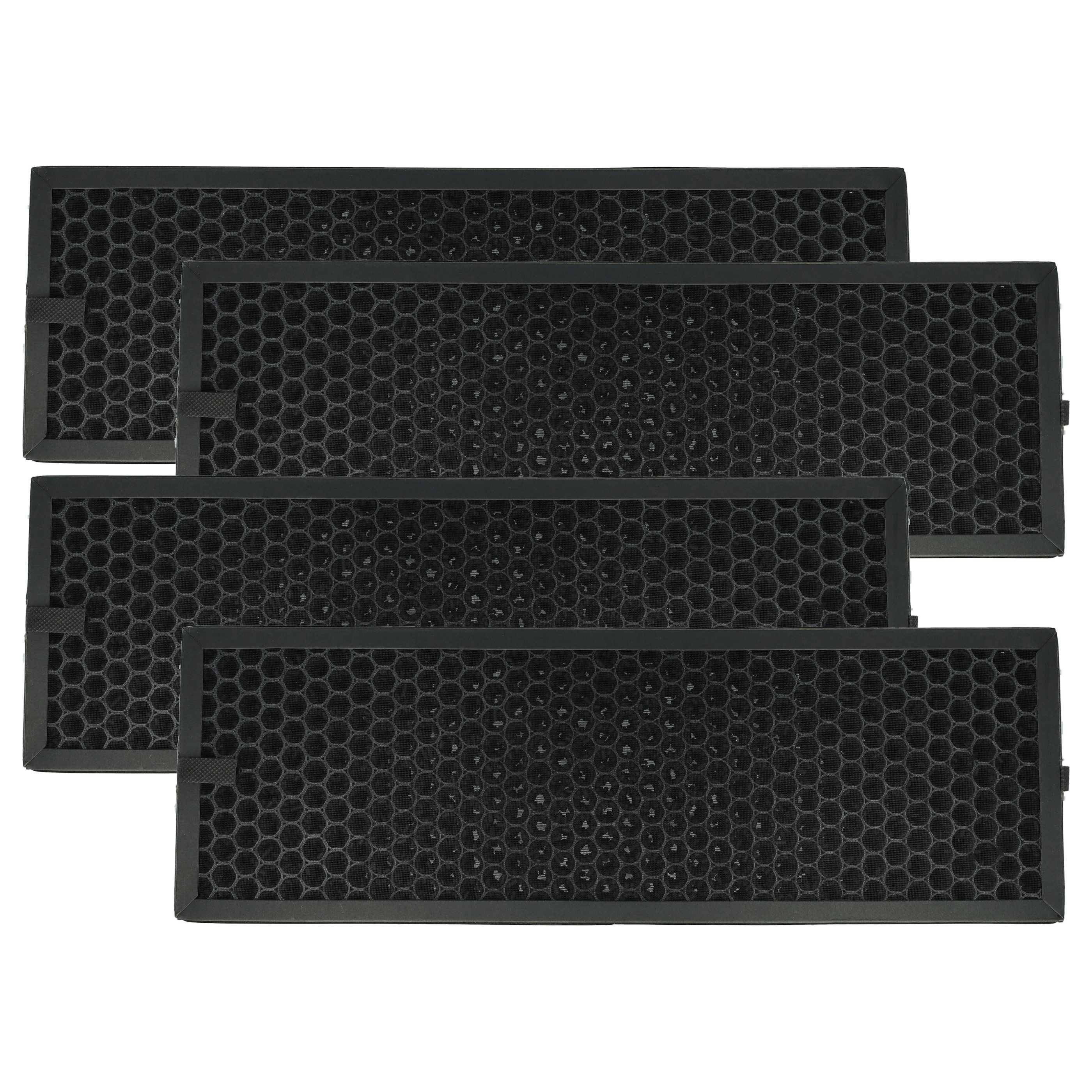 vhbw 4x Aktivkohlefilter Ersatz für Braun BRFV1E für Luftreiniger | Luftfilter Schwarz-0