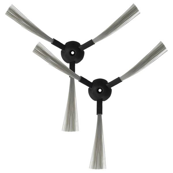 vhbw 2x Seitenbürste kompatibel mit KV8 210XR | 210C Saugroboter - Reinigungsbürsten Set, schwarz / grau