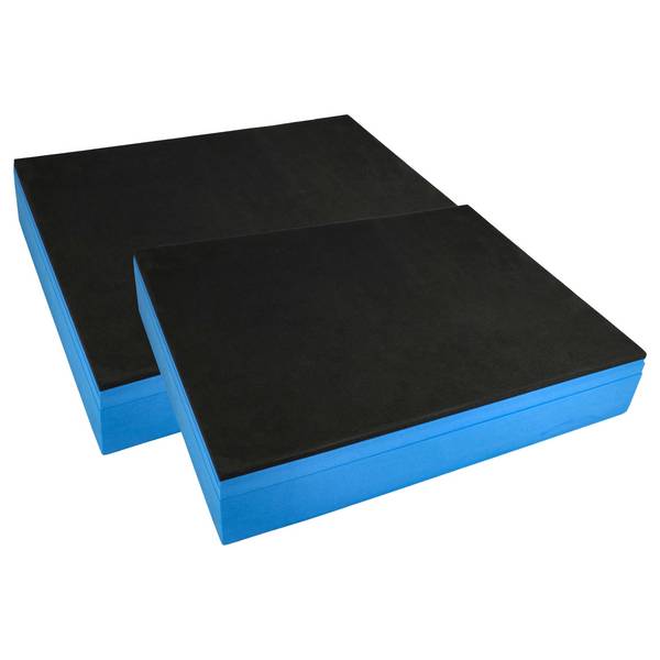vhbw 2x Schaumstoffeinlage kompatibel mit Bosch Sortimo L-Boxx Werkzeugkoffer - Hartschaum / PE-Schaumstoff, 60 mm Blau