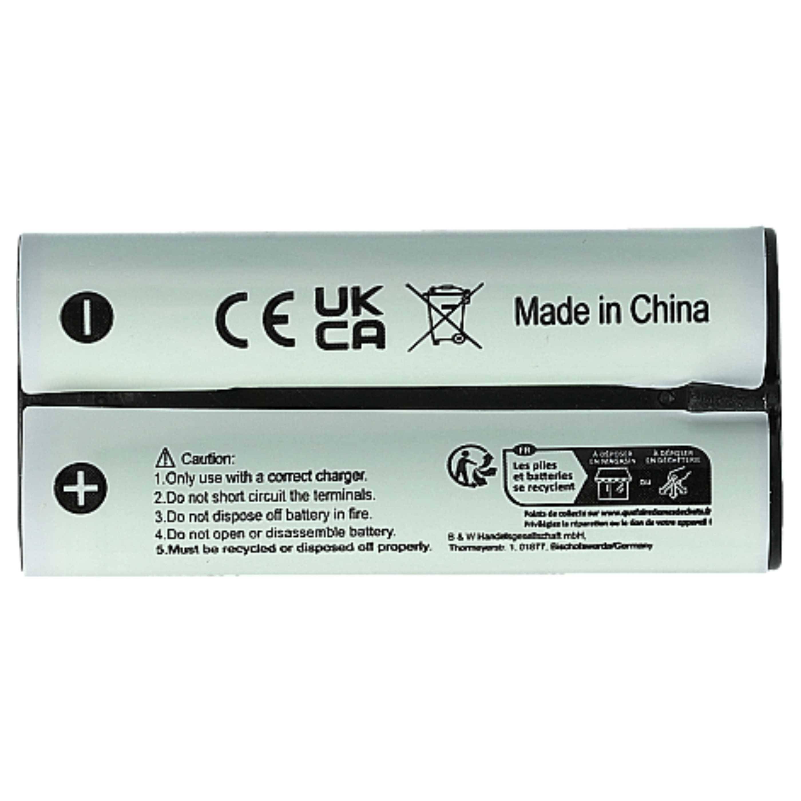 vhbw 3x Akku kompatibel mit Olympus DS-3300 | DS-2300, DS-5000, DS-4000, DS-5000ID Diktiergerät (800 mAh, 2,4 V, NiMH)-3