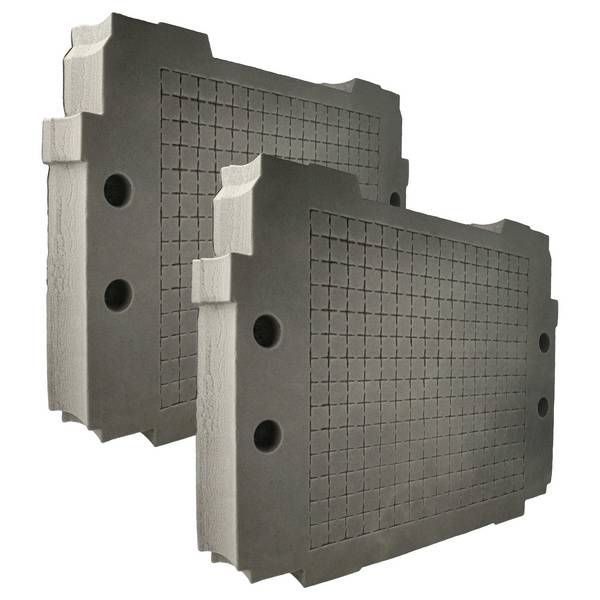 vhbw 2x Schaumstoffeinlage kompatibel mit Makita MAKPAC Werkzeugkoffer | Individuell Anpassbar, Schaumstoff / Hartschaum