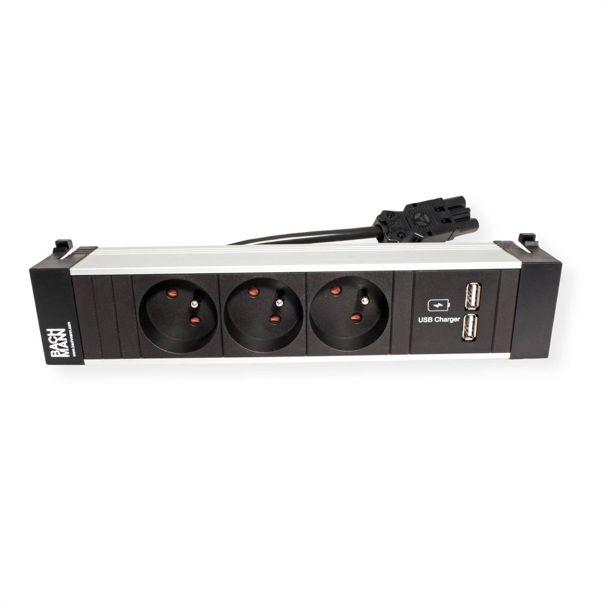 BACHMANN POWER FRAME 3xUTE 1xUSB Charger Strom 0,2m GST18-1