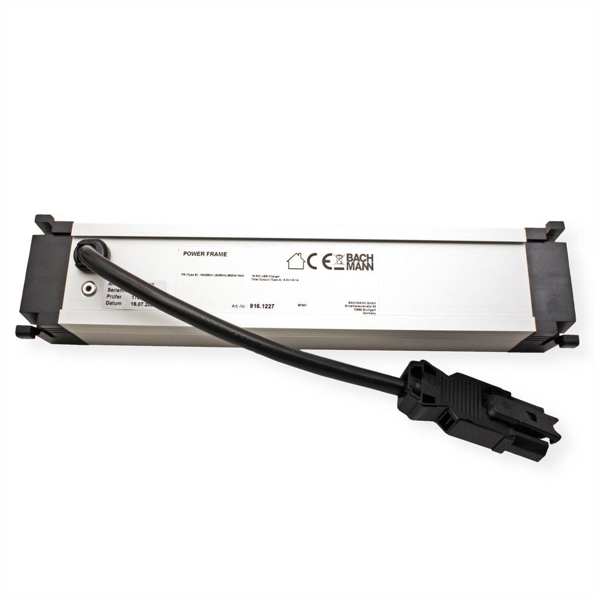 BACHMANN POWER FRAME 3xUTE 1xUSB Charger Strom 0,2m GST18-3