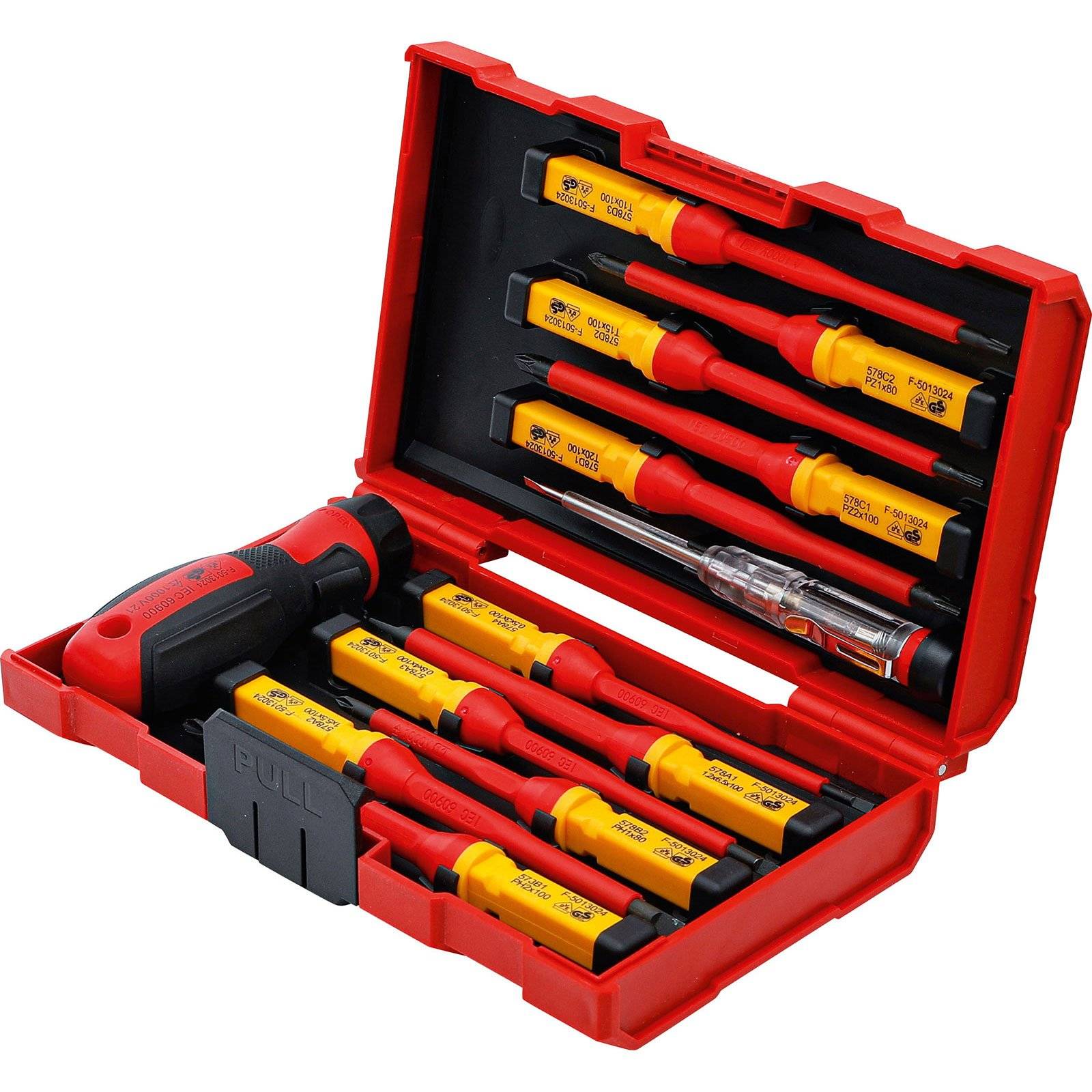 BGS VDE-Schraubendreher-Satz mit Wechselklingen 13tlg. - 35814-4