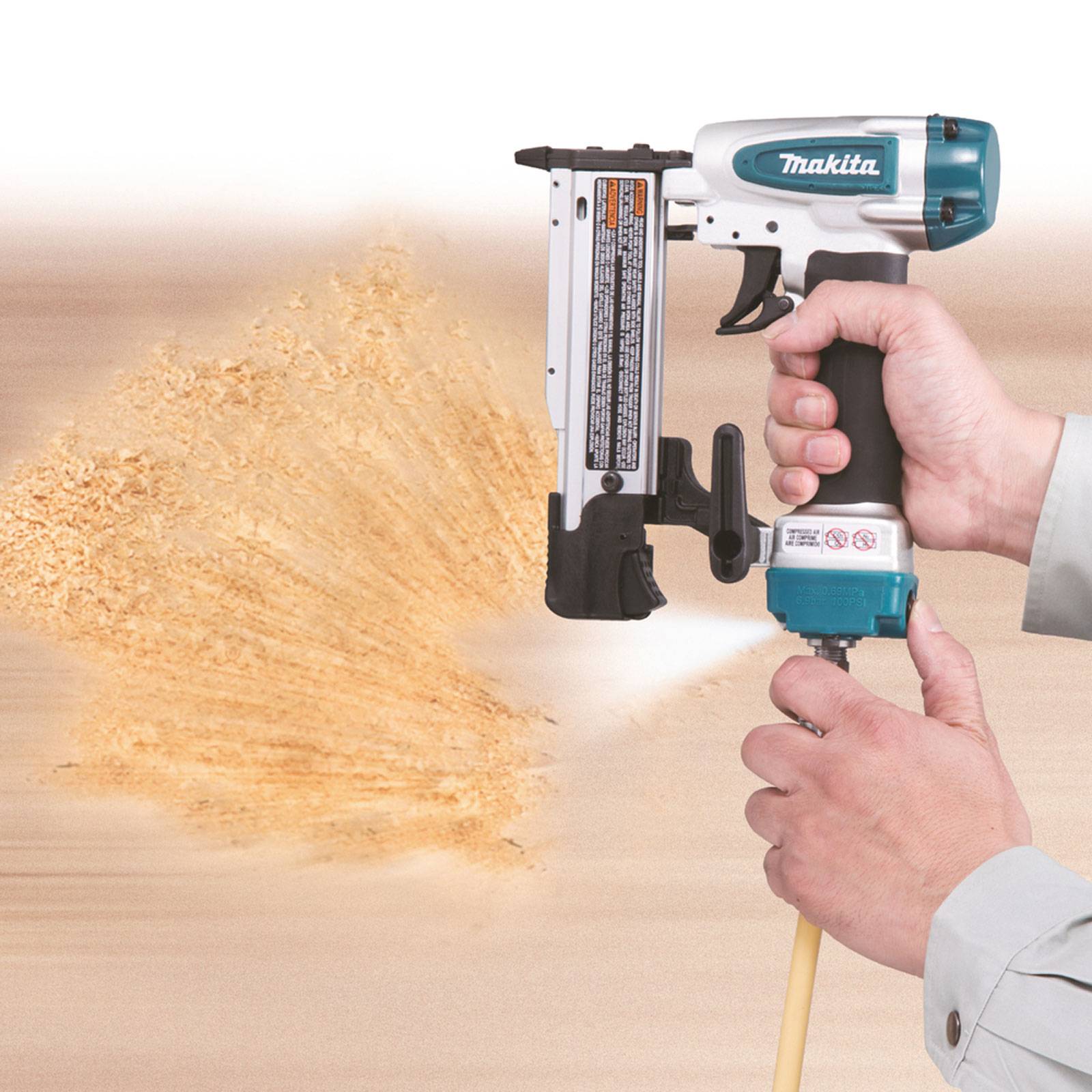 MAKITA AF353 - Druckluftnagler (Betriebsdruck 4,5 - 6,9bar | Stiftlänge 15,0 - 35,0mm | Magazinkapazität 130 Stück)-2