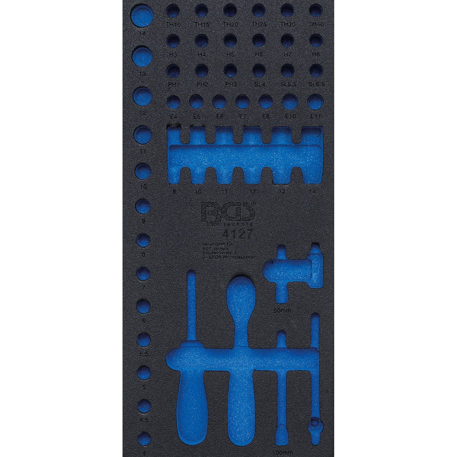 BGS 4127-1 Werkstattwageneinlage 1/3, leer, für Ar t. 4127-1