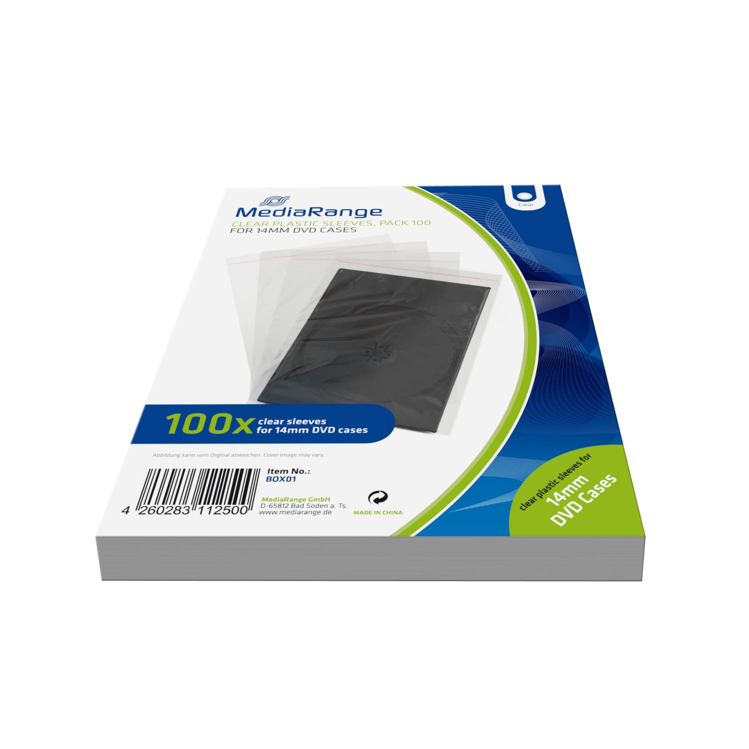 MEDIARANGE Plasticsleeves DVD Case 100 - Leerhüllen Kapazität - Kunststoffhülle-0