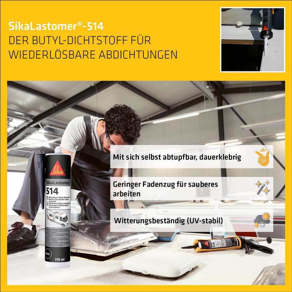 SIKA Lastomer 514 schwarz 310ml dauerelastisch abtupfbar-2