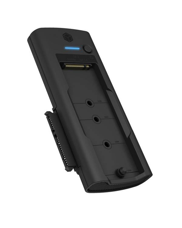 IB-180MS-C31 SSD Docking 1x 2,5"/3,5" & 1x M.2 PCIe NVMe zu USB 3.2 Gen 2 10 Gbit/s, Werkzeuglos, ohne Netzteil, Kunst.