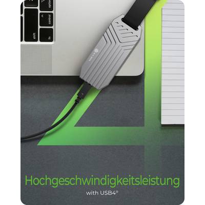 IB-1919M-C42, Type-C® USB4® Gen 3x2 (40 Gbit/s) zu PCIe NVMe M.2 2280 High-Performance SSD Enclosure-1