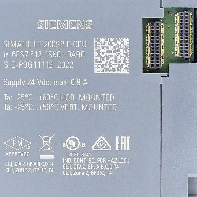 Siemens Dig.Industr. SIMATIC Zentralbaugruppe 300kB und 1MB 6ES7512-1SK01-0AB0-1