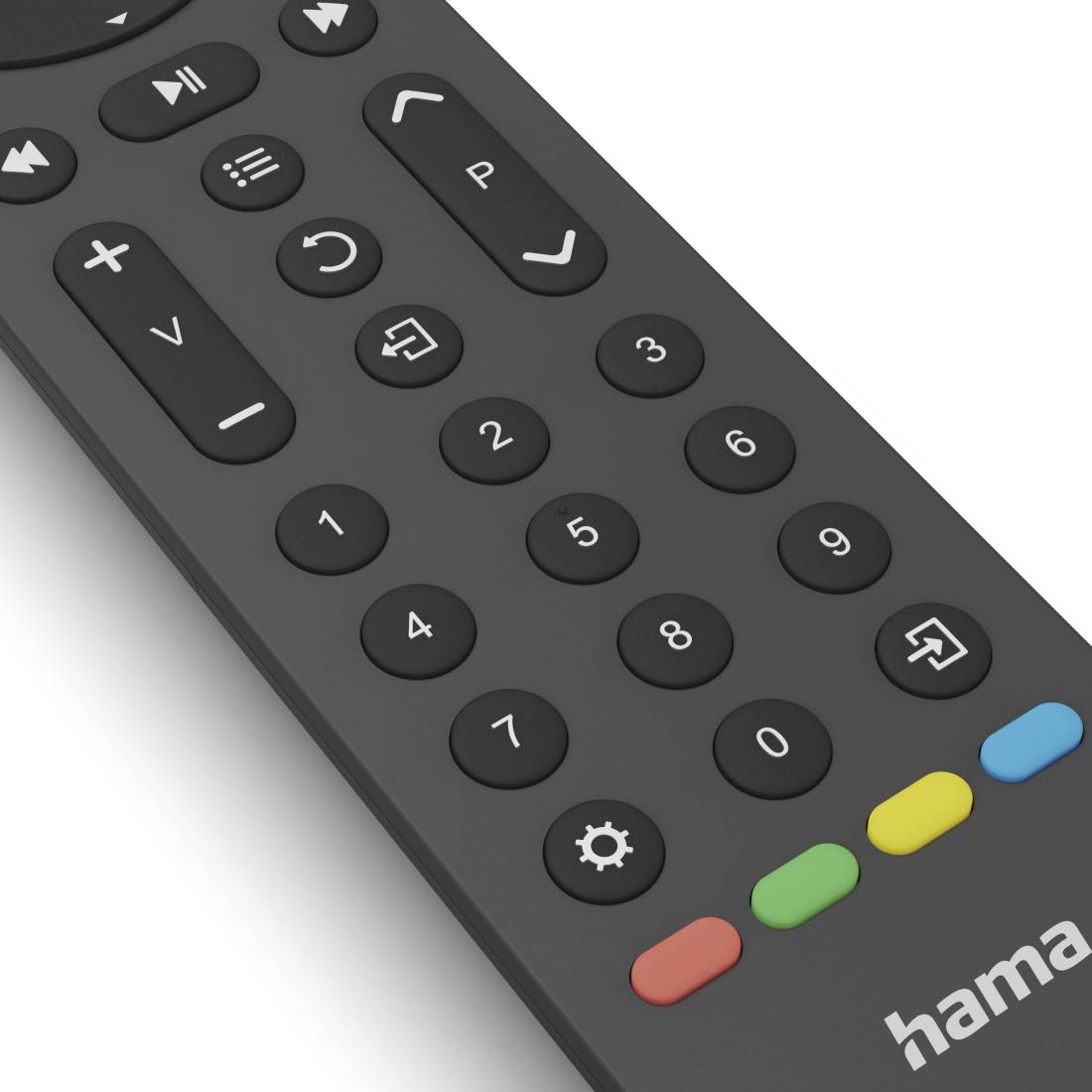 hama 00221055 Universal-Fernbedienung TV, Infrarot, für 8 Geräte, lernfähig, App-Tasten-0