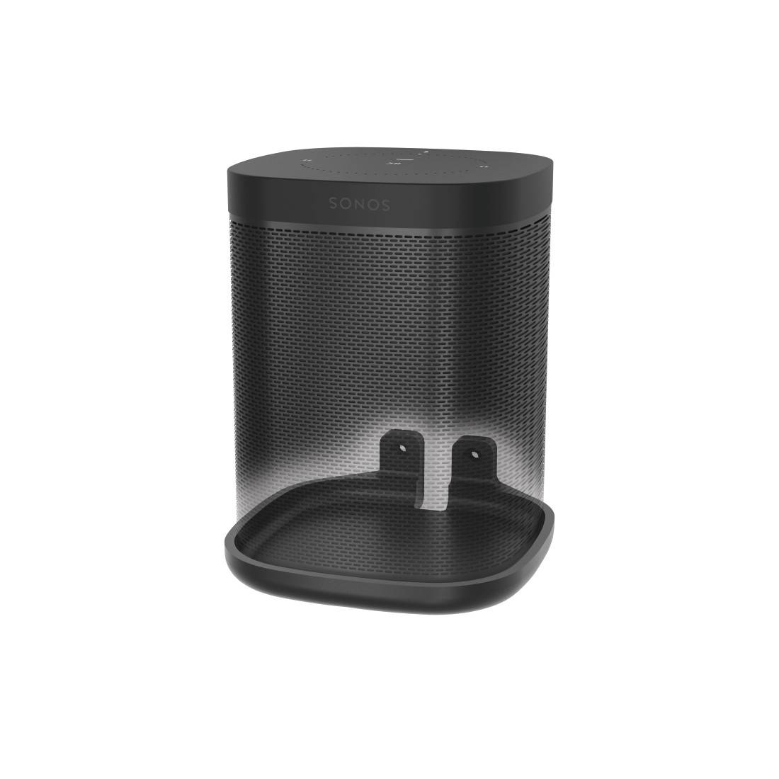 hama 00220886 Lautsprecher-Wandhalterung für Sonos One/One SL, Schwarz-0