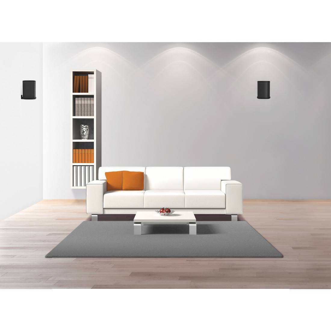 hama 00220886 Lautsprecher-Wandhalterung für Sonos One/One SL, Schwarz-1