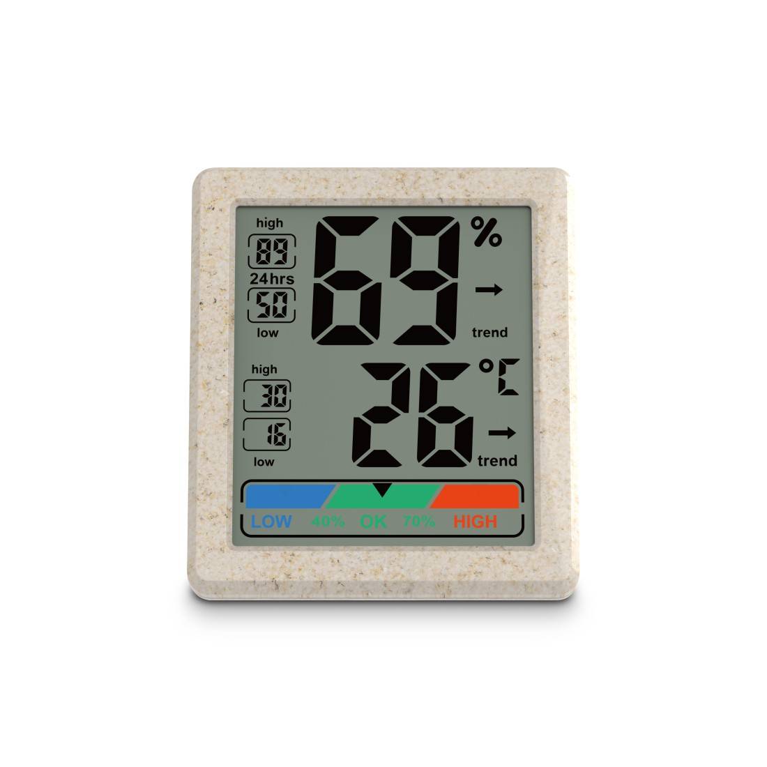 hama 00222227 Thermometer und Hygrometer "Ponza", digital, für innen, Beige-0