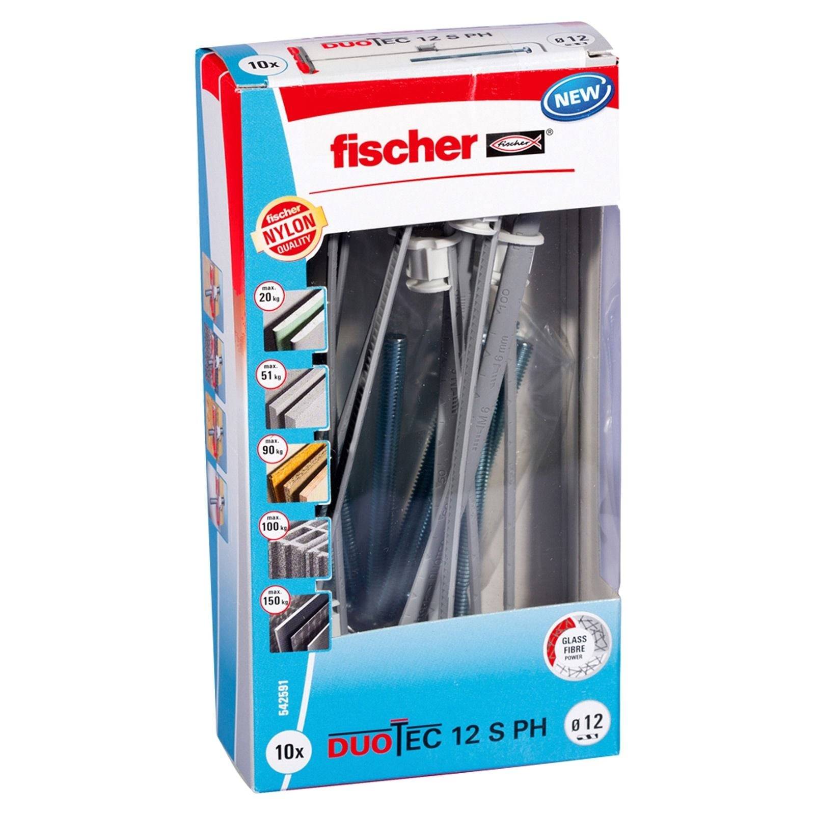 DuoTec 12 S PH M 2K 542591 Dübel mit SchraubenØ 12 mm x 46 mm, 10 St.-1