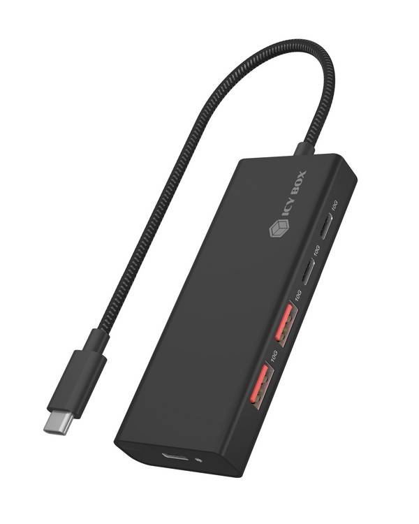 IB-HUB1436-CPD, USB 3.2 Gen 2 Hub, 1x Type-C® zu 2x Type-C® und 2x Type-A USB Anschlüssen 10 Gbit/S und PD