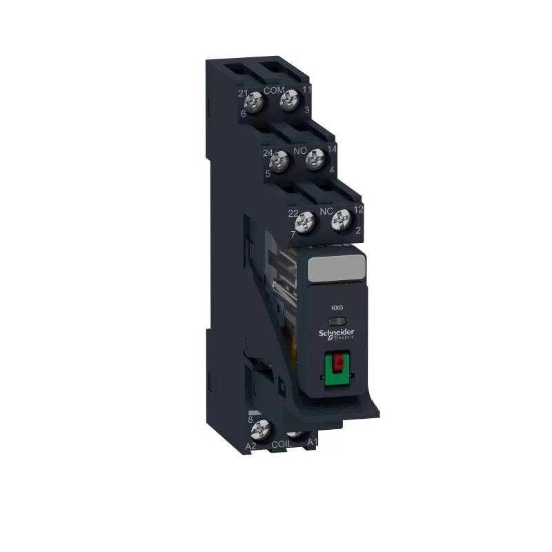 Schneider Electric Harmony Relay RXG Interface Relais 24V ac, 2-poliger Umschalter DIN-Hutschiene-0
