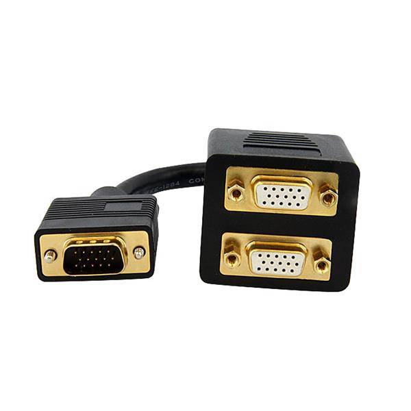 StarTech.com 30cm VGA auf 2x VGA Splitter-Kabel - St/Bu - VGA HD15 Y-Verteiler S-3