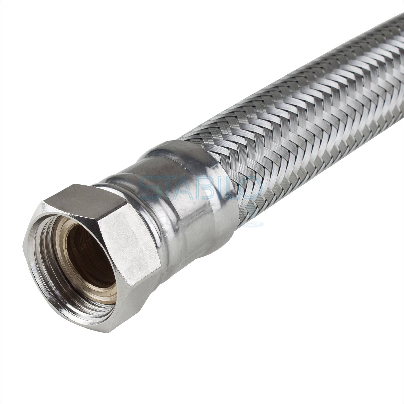 Edelstahl Panzerschlauch 3/4" Zoll Bogen 100cm 1000mm Flexschlauch-3